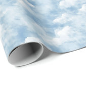 Blauer Himmel Wolken  Geschenkpapier (Rolleneckpunkt)