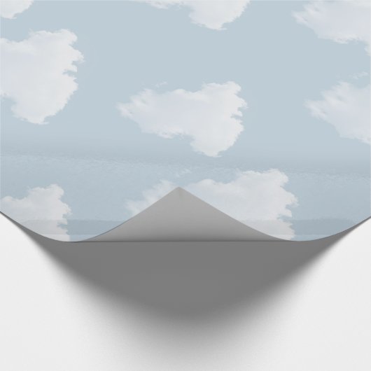 Blauer Himmel Wolken Geschenkpapier (Ecke)