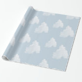 Blauer Himmel Wolken Geschenkpapier (Ungerollt)