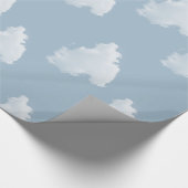 Blauer Himmel Wolken Geschenkpapier (Ecke)