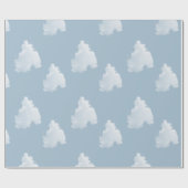 Blauer Himmel Wolken Geschenkpapier (Flach)