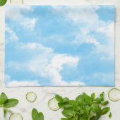 Blauer Himmel Wolken Geschirrtuch (Gefaltet)