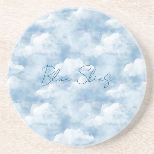 Blauer Himmel Wolken Getränkeuntersetzer (Vorne)