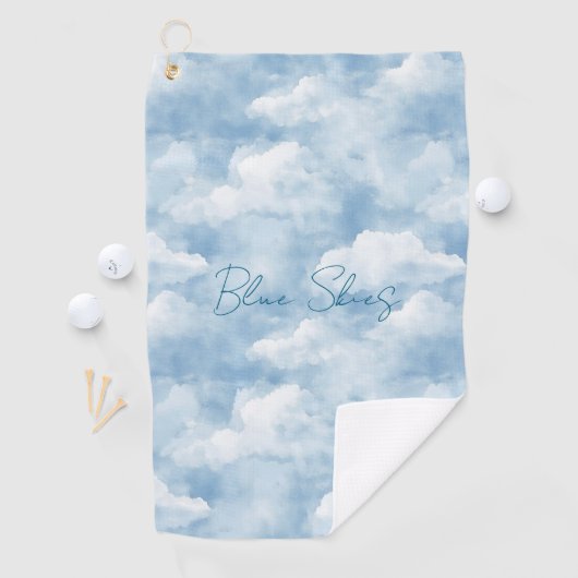 Blauer Himmel Wolken Golfhandtuch (Insitu)