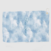 Blauer Himmel Wolken Golfhandtuch (Horizontal)