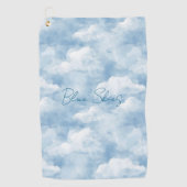 Blauer Himmel Wolken Golfhandtuch (Vorderseite)