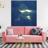 Blauer Himmel, Wolken im Gesicht Leinwanddruck (Insitu (Wohnzimmer))