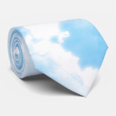 Blauer Himmel Wolken Krawatte (Gerollt)