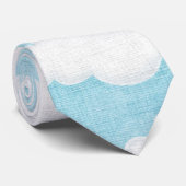 Blauer Himmel-Wolken - Krawatte (Gerollt)