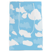 Blauer Himmel Wolken Mittlere Geschenktüte (Rückseite)
