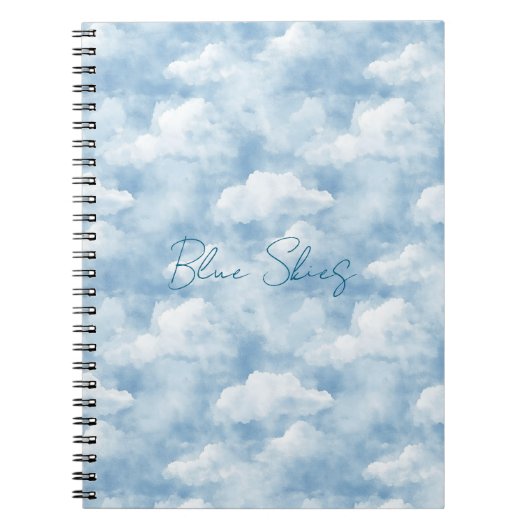 Blauer Himmel Wolken   Notizblock (Vorderseite)