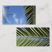 Blauer Himmel, Wolken, Palmwedel Visitenkarte (Vorne/Hinten)