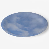Blauer Himmel Wolken Pappteller (Schrägansicht)