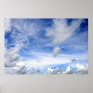Blauer Himmel-Wolken - Plakat