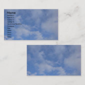 Blauer Himmel-Wolken Visitenkarte (Vorne/Hinten)