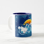 Blauer Himmel Zweifarbige Tasse (Vorderseite Links)