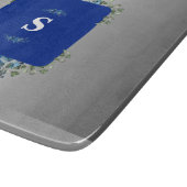 Blauer Himmelblut: Metallischer Silberblut Schneidebrett (Ecke)