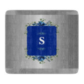 Blauer Himmelblut: Metallischer Silberblut Schneidebrett (Vorderseite)