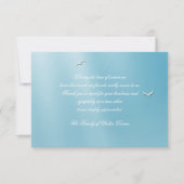 Blauer Himmels-Trauerfall danken Ihnen Notecard Dankeskarte (Vorderseite)