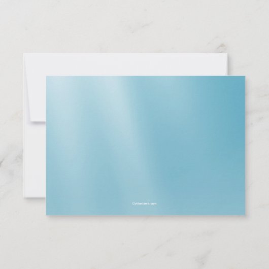 Blauer Himmels-Trauerfall danken Ihnen Notecard Dankeskarte (Rückseite)