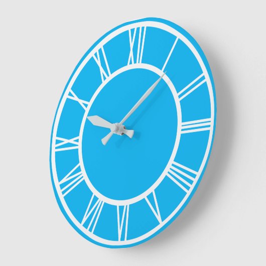 Blauer Himmelskörper Große Wanduhr (Winkel)