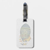 Blauer Himmelsluftballon Gepäckanhänger (Rückseite vertikal)