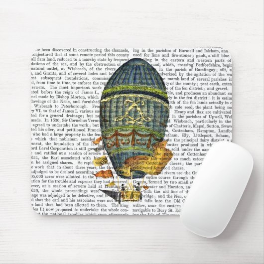 Blauer Himmelsluftballon Mousepad (Mit Mouse)