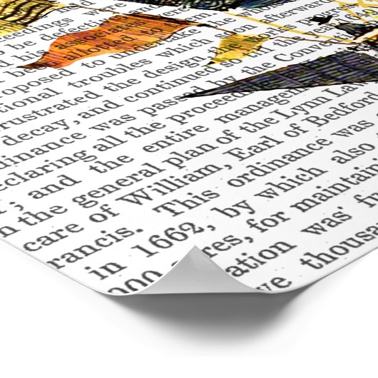 Blauer Himmelsluftballon Poster (Ecke)