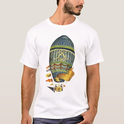 Blauer Himmelsluftballon T-Shirt (Vorderseite)