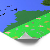 Blauer Himmelsregenbogen Poster (Ecke)