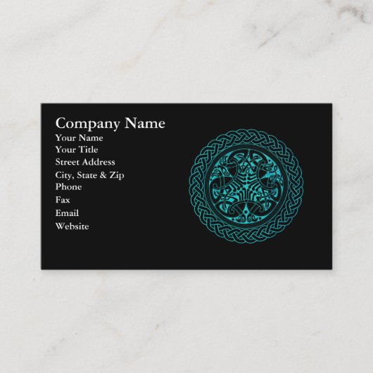 Blauer Himmelsring mit Vögeln Visitenkarte (Vorderseite)