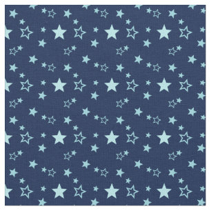 Blauer Himmelsstar auf dunkelblauem Hintergrund Stoff