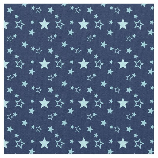 Blauer Himmelsstar auf dunkelblauem Hintergrund Stoff (Nahaufnahme)