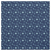 Blauer Himmelsstar auf dunkelblauem Hintergrund Stoff (Muster)
