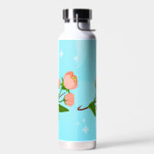 Blauer Himmelsverlauf mit blühendem Frühlingsarm Trinkflasche (Links)
