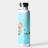 Blauer Himmelsverlauf mit blühendem Frühlingsarm Trinkflasche (Rechts)