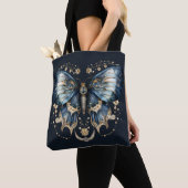 Blauer himmlischer Schmetterling – Mondhexen-Ästhe Tasche (Von Nahem)