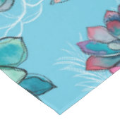 Blauer Hintergrund-Blumenkunst Tischdecke (Schrägansicht)