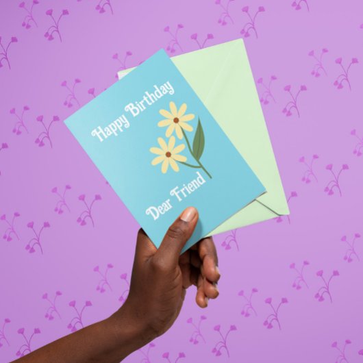 Blauer Hintergrund - Buttergelbe Molsen Karte