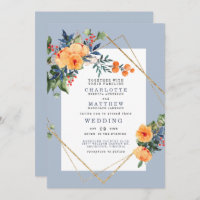 Blauer Hintergrund farbenfrohe Hochzeit der Wasser