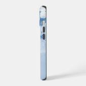 Blauer Hintergrund iPhone 15 Hülle (Linke Seite)