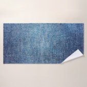 Blauer Hintergrund, Jeans Textur Hintergrund. T Badehandtuch (Badehandtuch)