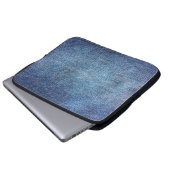 Blauer Hintergrund, Jeans Textur Hintergrund. T Laptopschutzhülle (Vorne Knopf)