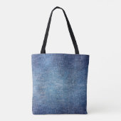 Blauer Hintergrund, Jeans Textur Hintergrund. T Tasche (Rückseite)