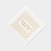 Blauer Hintergrund - jede Gelegenheit - Engagement Servietten Mit Folie (Rechts)