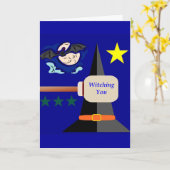 Blauer Hintergrund Karte (Gelbe Blume)