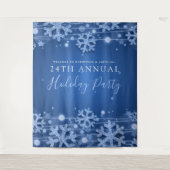 Blauer Hintergrund-korporativer eleganter Wandteppich (Vorderseite)