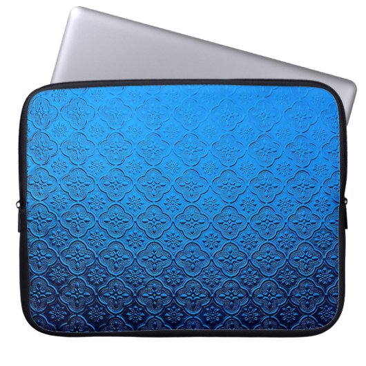 blauer Hintergrund Laptopschutzhülle (Vorderseite)