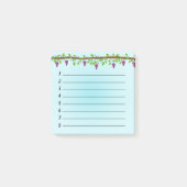 Blauer Hintergrund mit Reben 3 Zoll x 3 Zoll Post-it Klebezettel (Vorderseite)