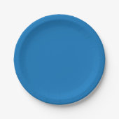 blauer Hintergrund mit schwarz-weißer Uhr Pappteller (Vorderseite)